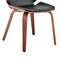 Armen Living Brinley Black Faux Leather and Walnut Wood Dining Room Accent Chair LCBNSIWABL - alternate 5